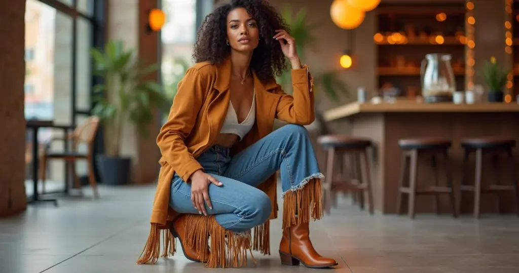 15 Looks com Bota de Franjas que Vão Transformar Seu Guarda-Roupa 15 Looks com Bota de Franjas que Vão Transformar Seu Guarda-Roupa