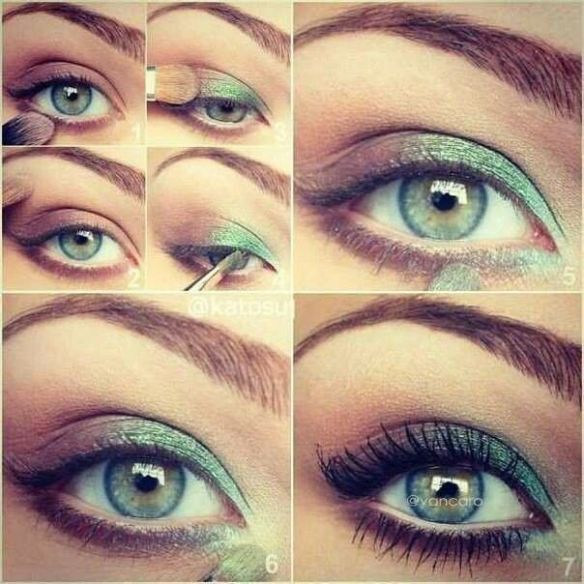 maquiagem para olhos verdes vs olhos azuis