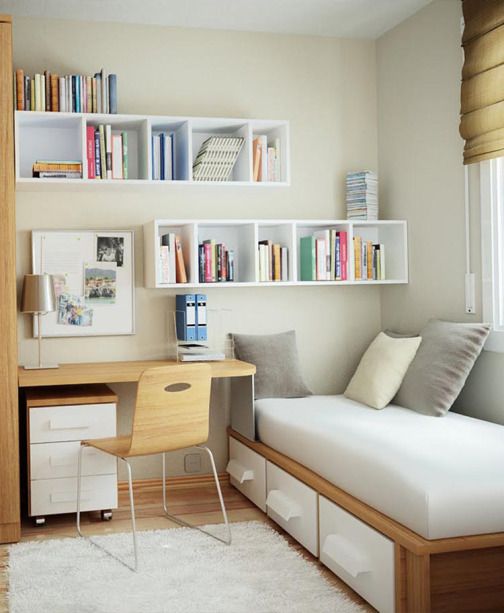 nicho para livros no quarto