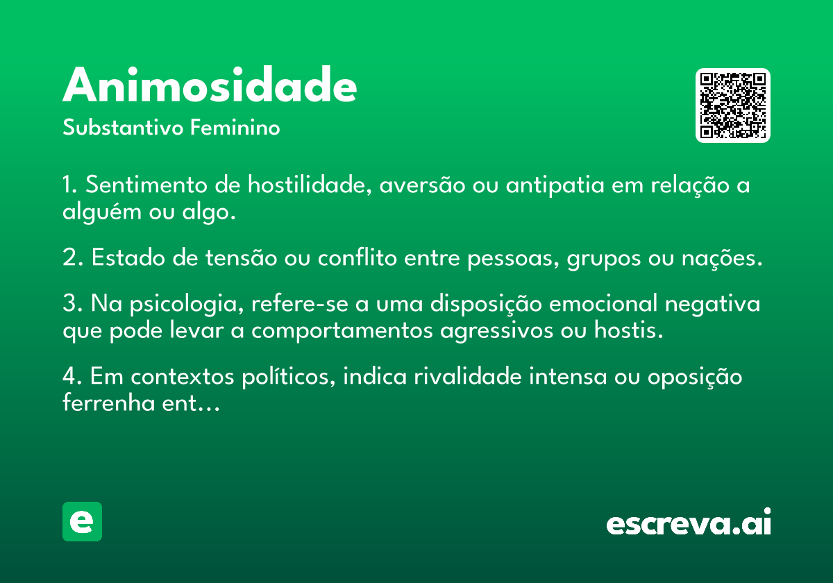 sinônimos de animosidade
