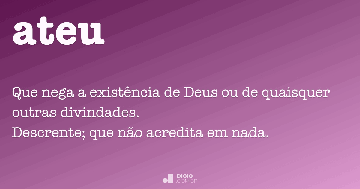 o que significa ser ateu