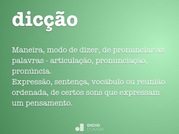o que é dicção