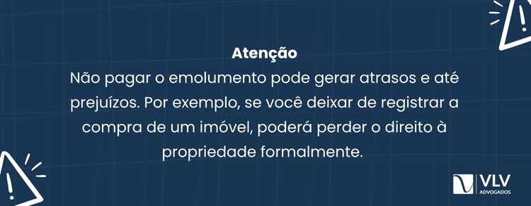 tipos de emolumentos em cartório