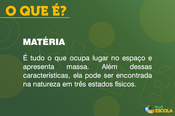 definição de matéria