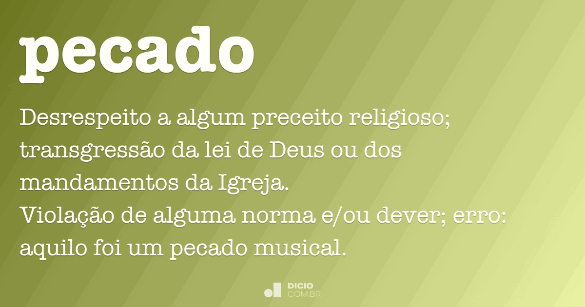 o que é pecado segundo a bíblia