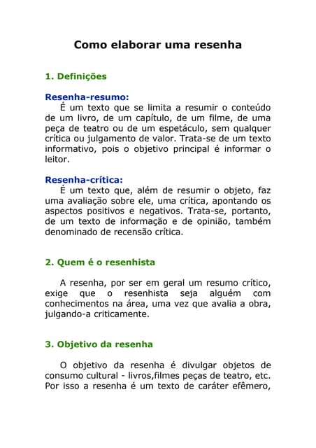 erros comuns ao fazer resenha acadêmica