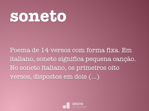 estrutura do soneto