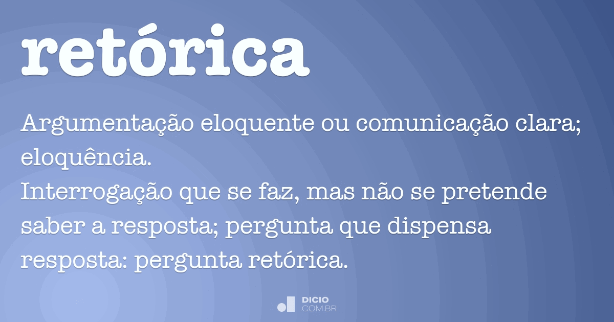 figura de linguagem pergunta retórica