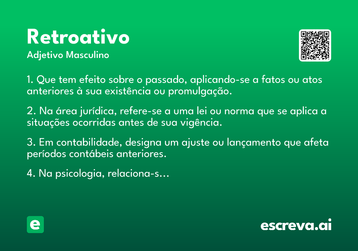 o que significa ser uma pessoa retroativa no relacionamento
