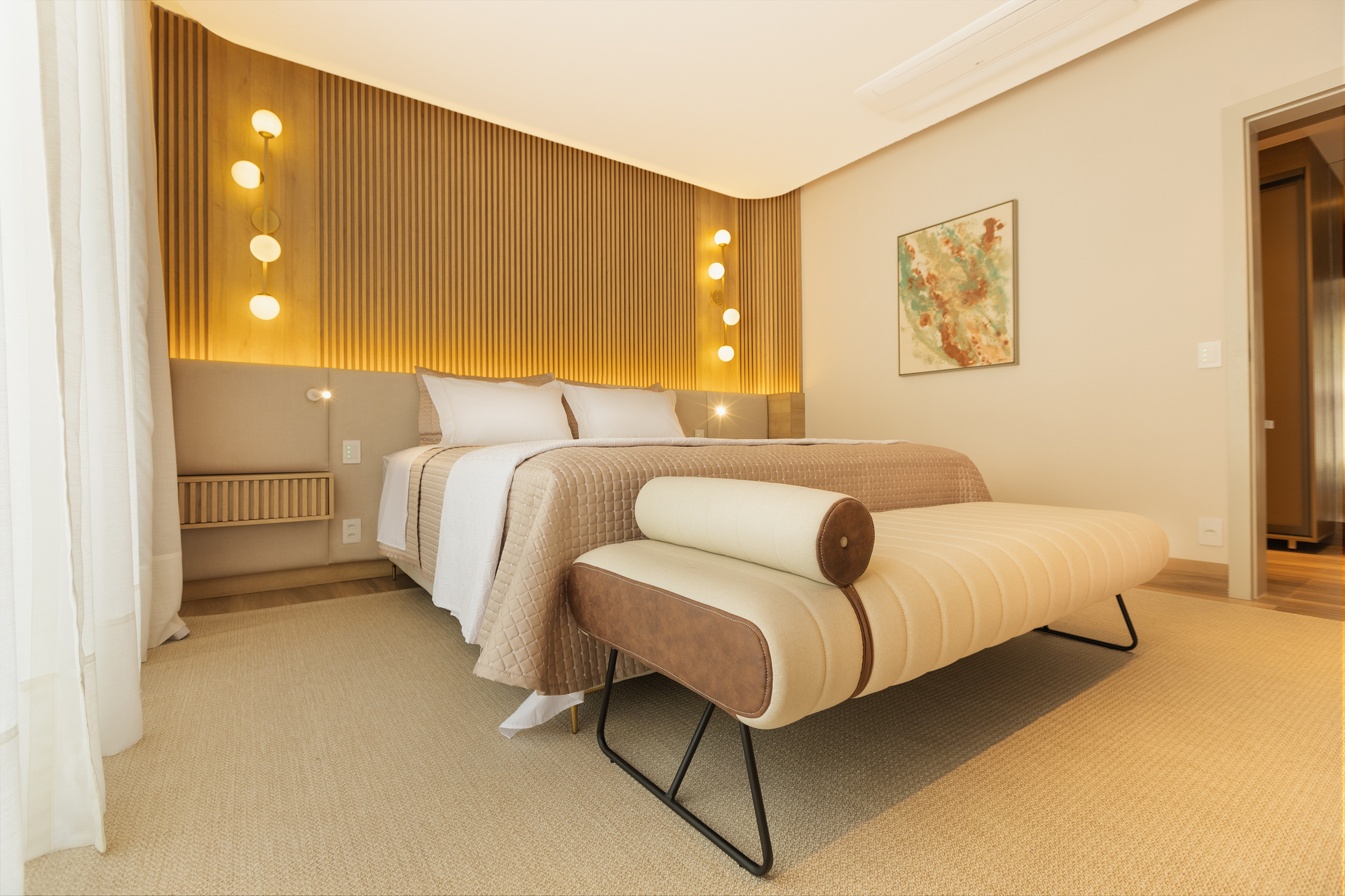 pendente de madeira para quarto de casal