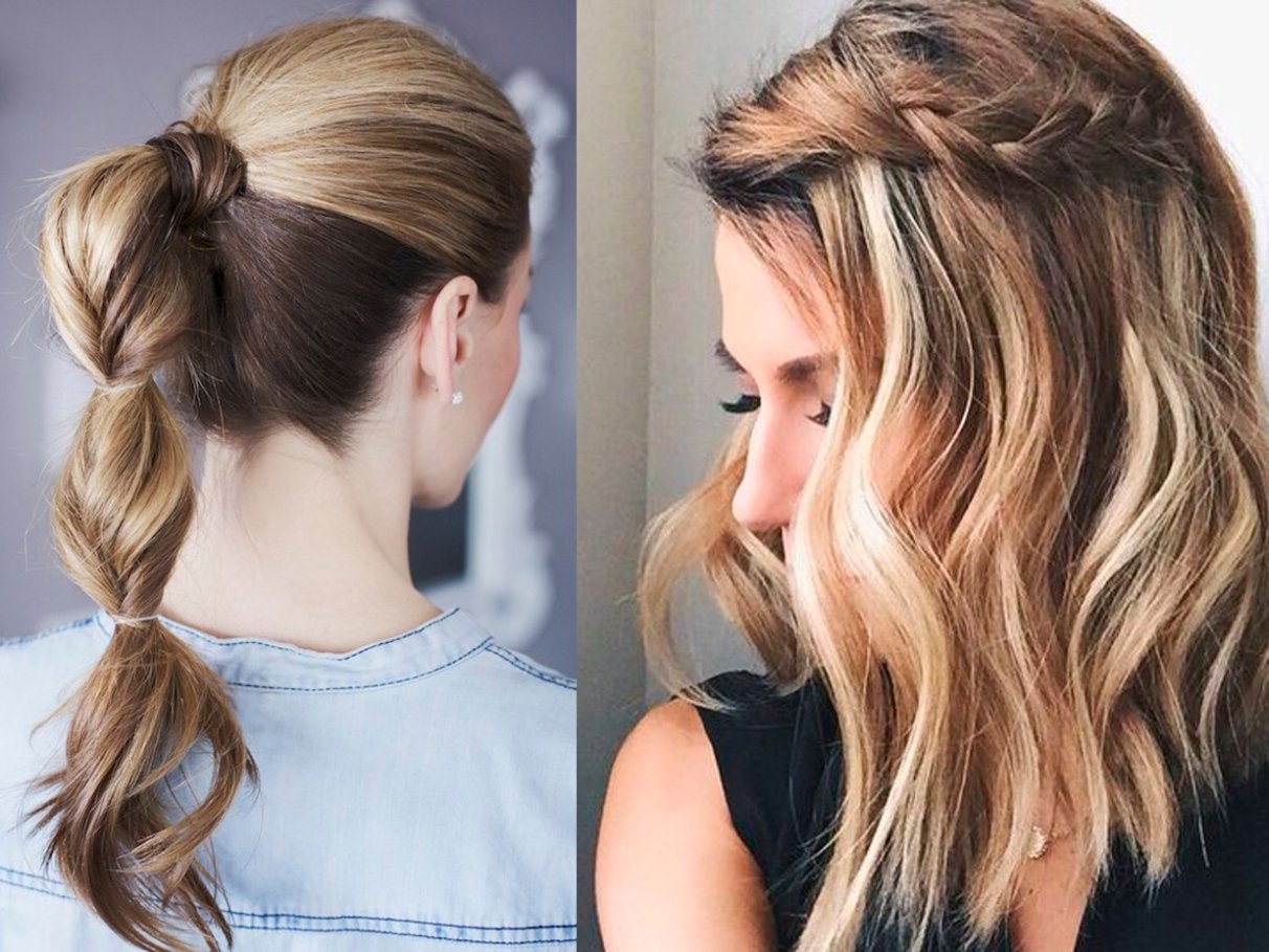 ideias de penteados para cabelo médio todo dia
