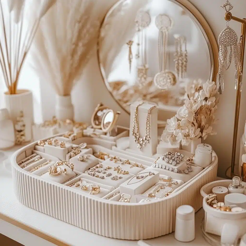 ideias porta joias decorativo mesa