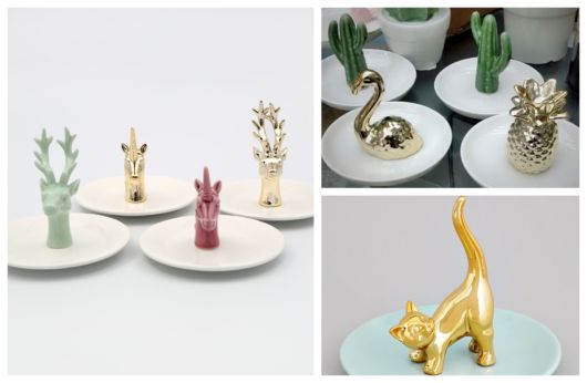 ideias porta joias decorativo mesa
