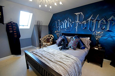 quarto com temática de cinema