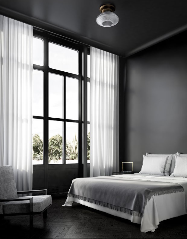 como usar diferentes texturas em quarto branco