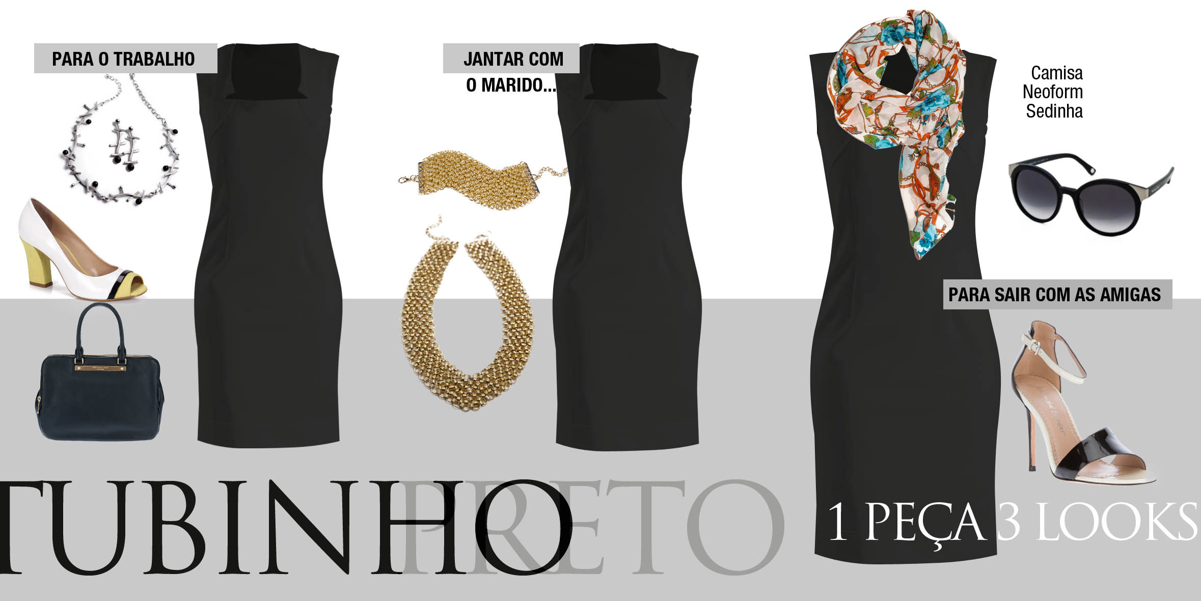 vestido tubinho preto com manga longa como usar
